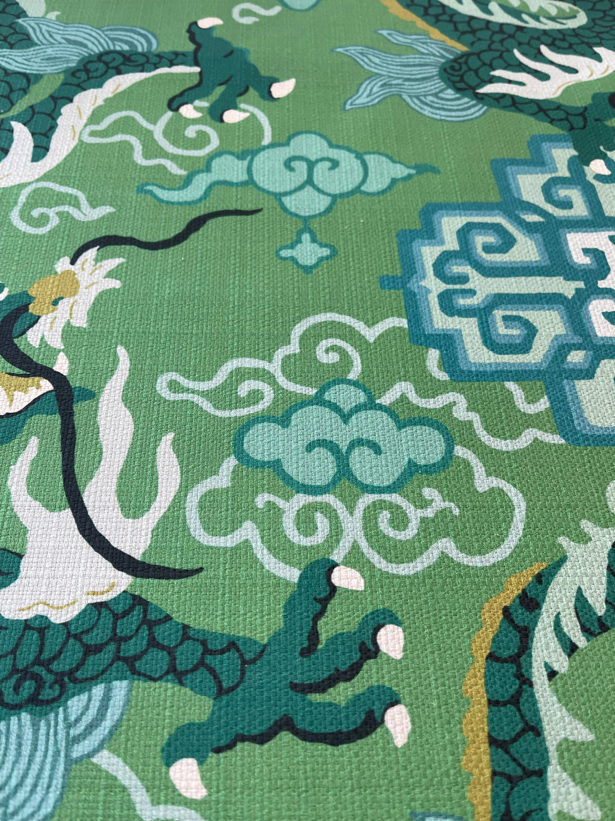 Jade Chinoiserie 20”x20” Down Pillow