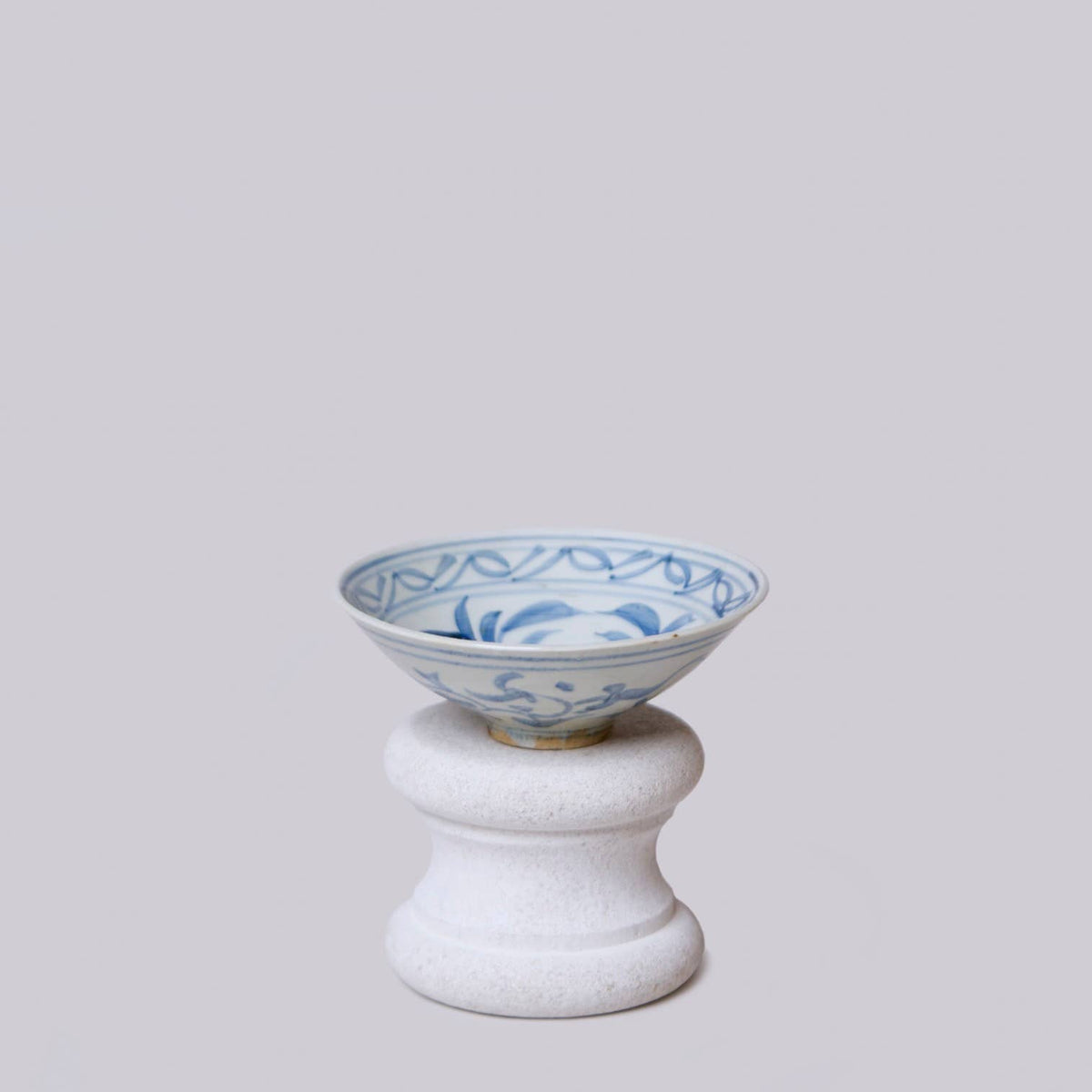 Porcelain Floral Conical Bowl