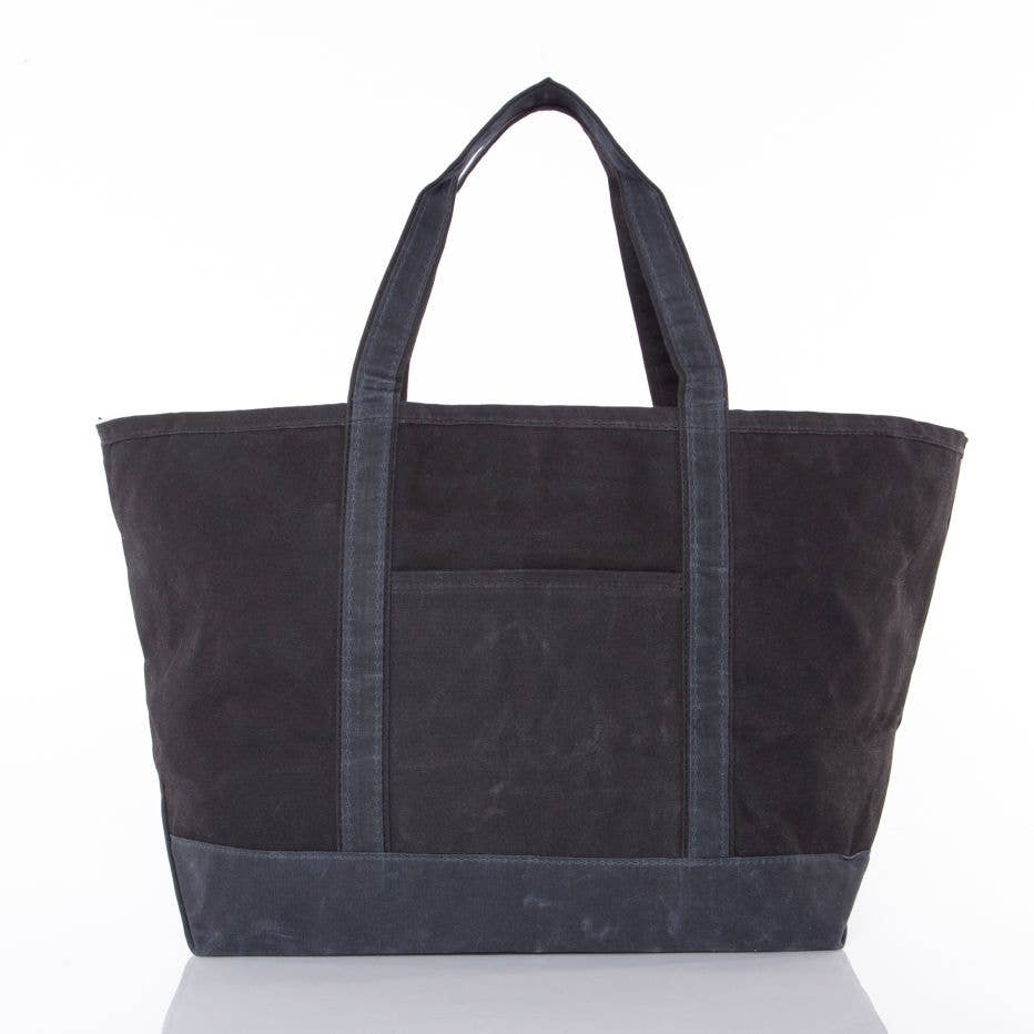 Waxed Large Classic Tote: Slate