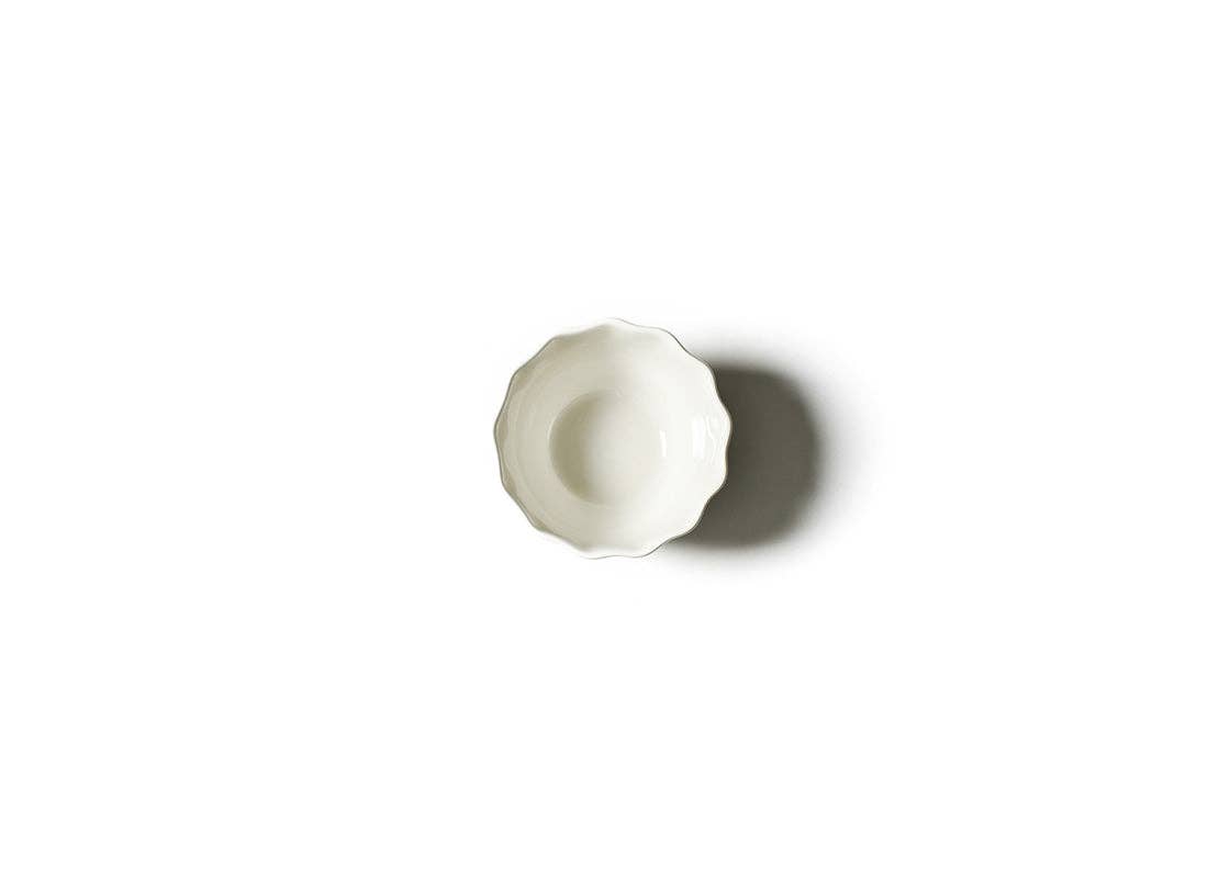 Signature White Ruffle Appetizer Bowl