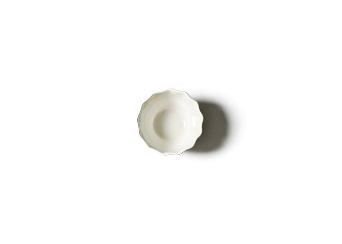 Signature White Ruffle Appetizer Bowl