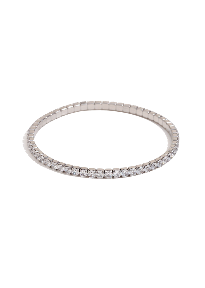3mm Stretchy Tennis Bracelet Hypoallergenic Water Resistant: Gold