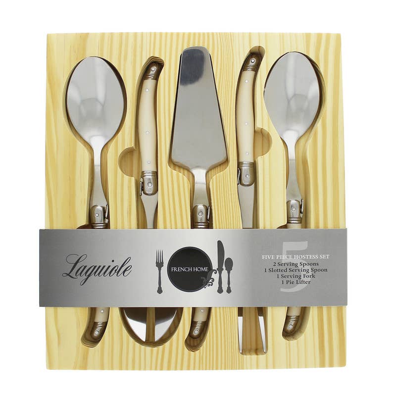 French Home Laguiole 5 Piece Hostess Set - Faux Ivory