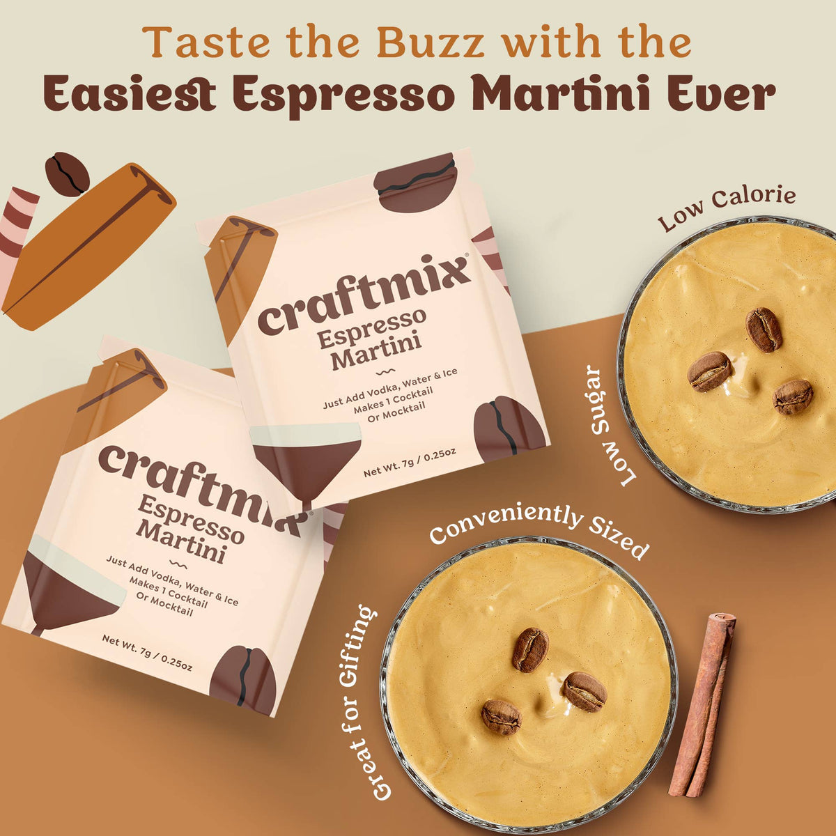 Single Packet Espresso Martini Mixer