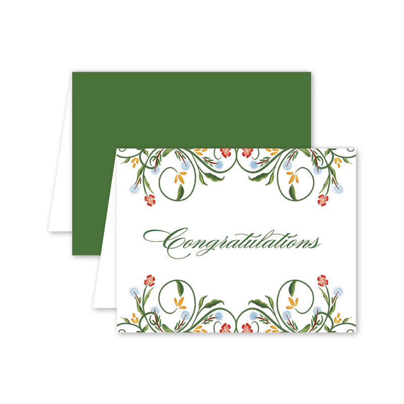 Gilded Blooms Congratulations: Single Card