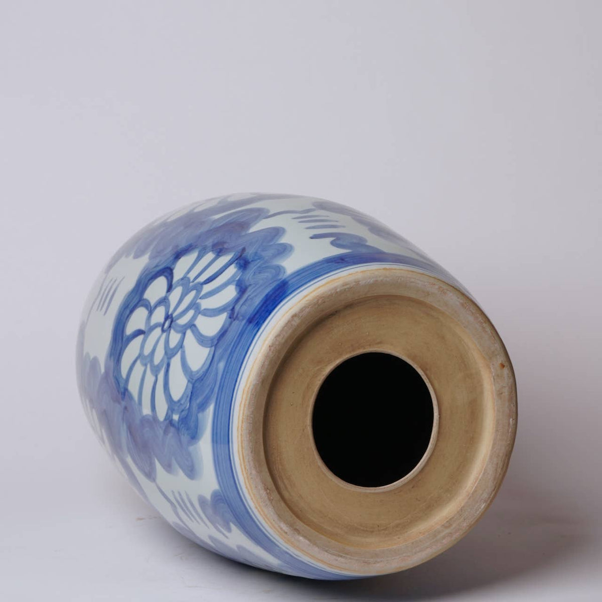 Hand Painted Floral Blue and White Porcelain Garden Seat