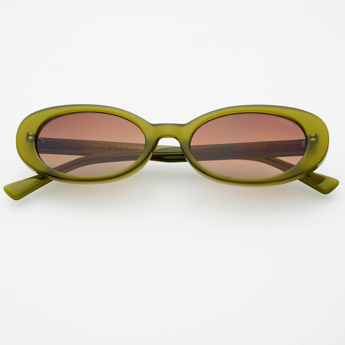 Mimi Oval Olive Sunglasses