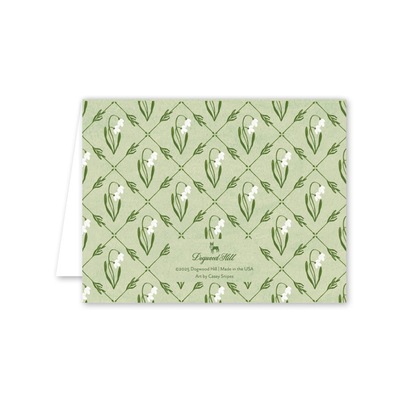 Snowdrop Meadow Baby Green: Single Card