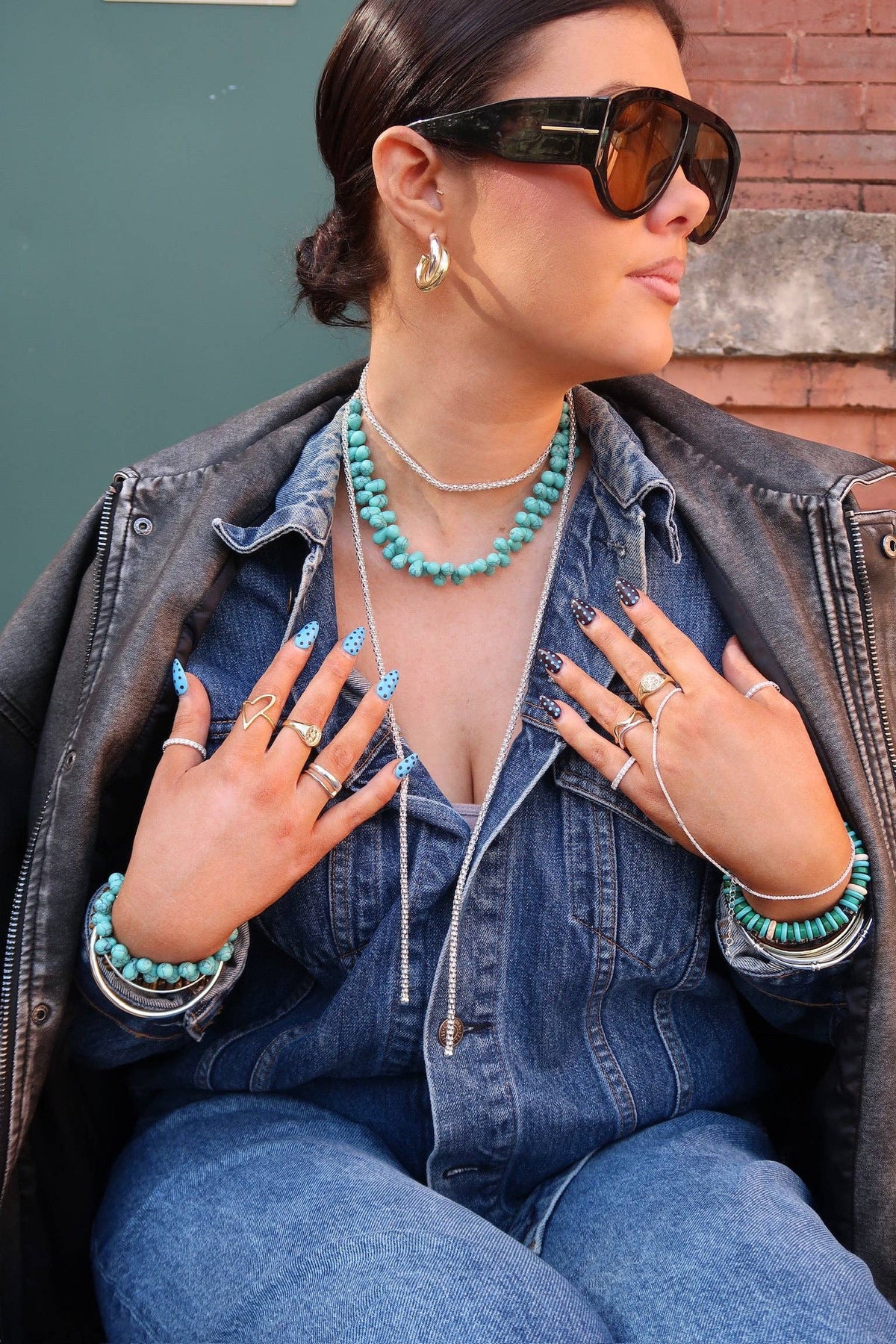 Turquoise Cluster Necklace