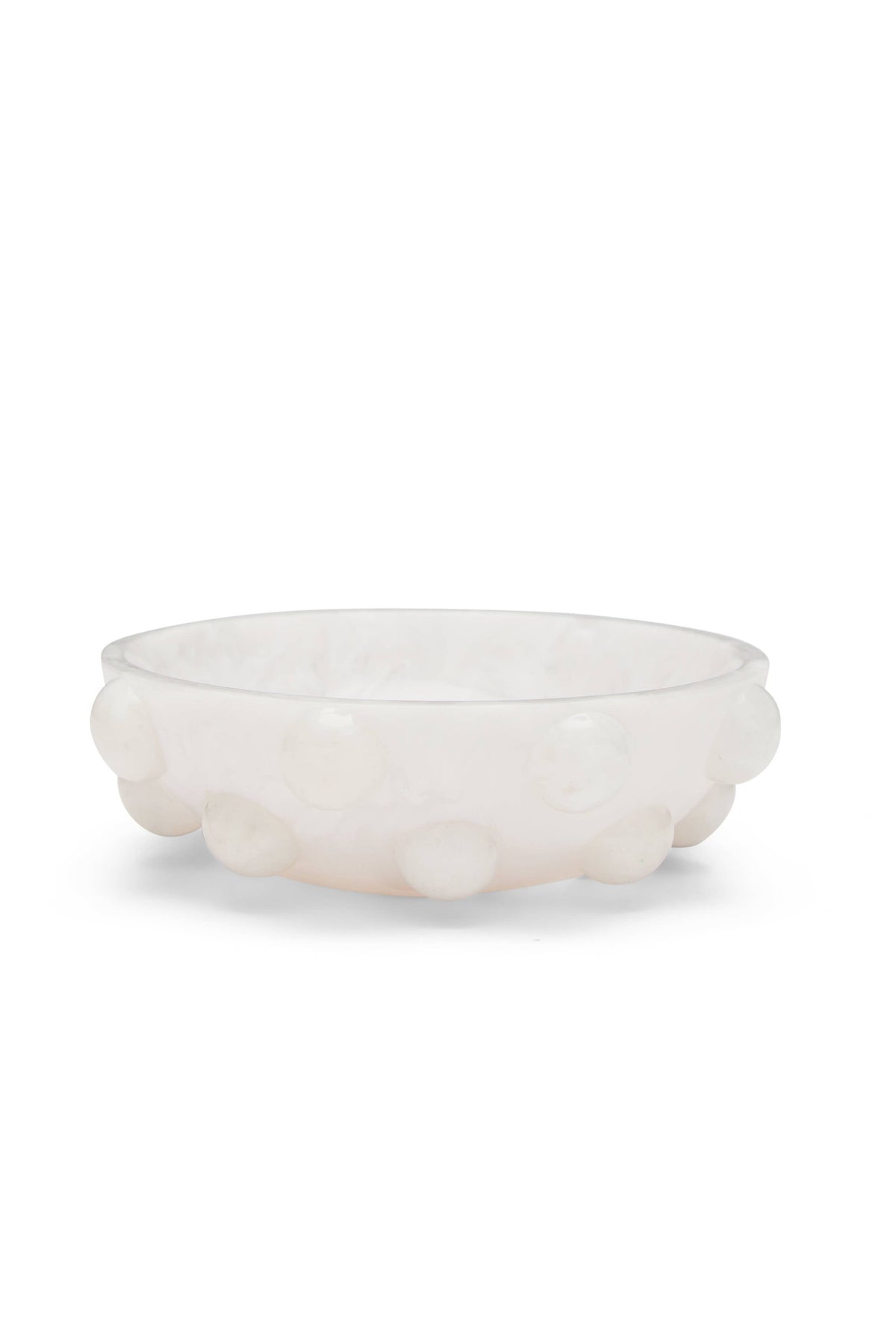 White Hobnail Resin Dish