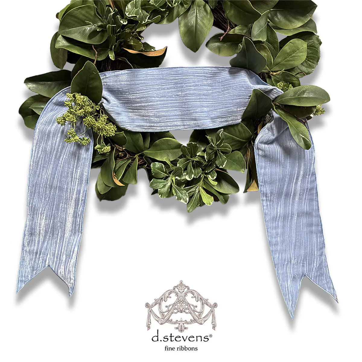 Blue Velvet Wreath Sash