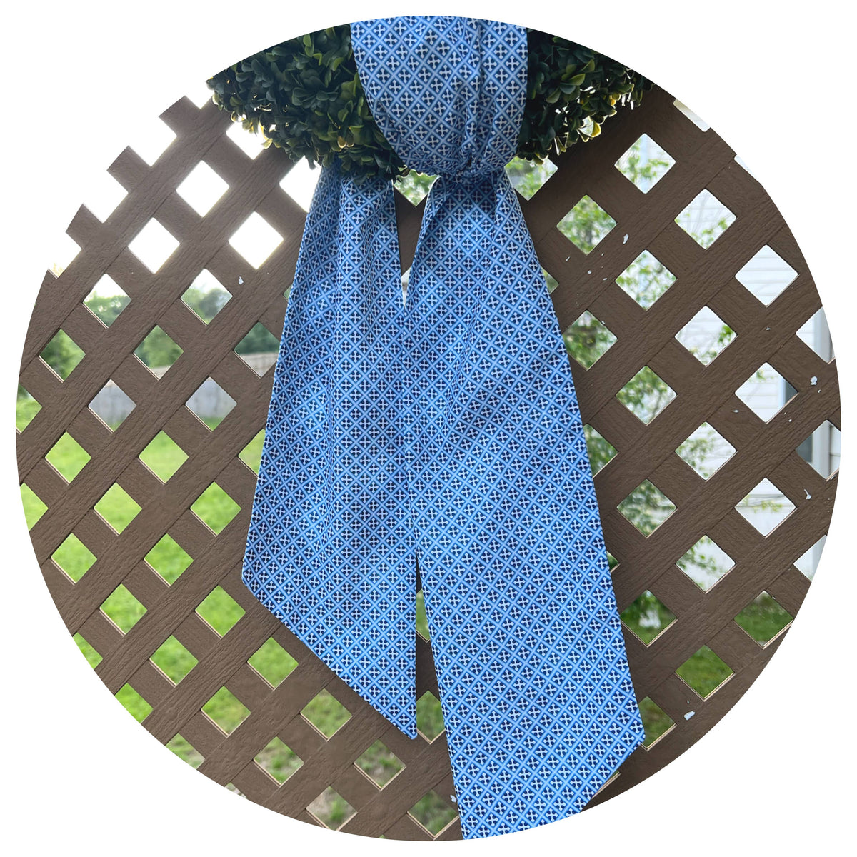 Designer Blue Imperial Diamond Wall Sash: 54 Inches