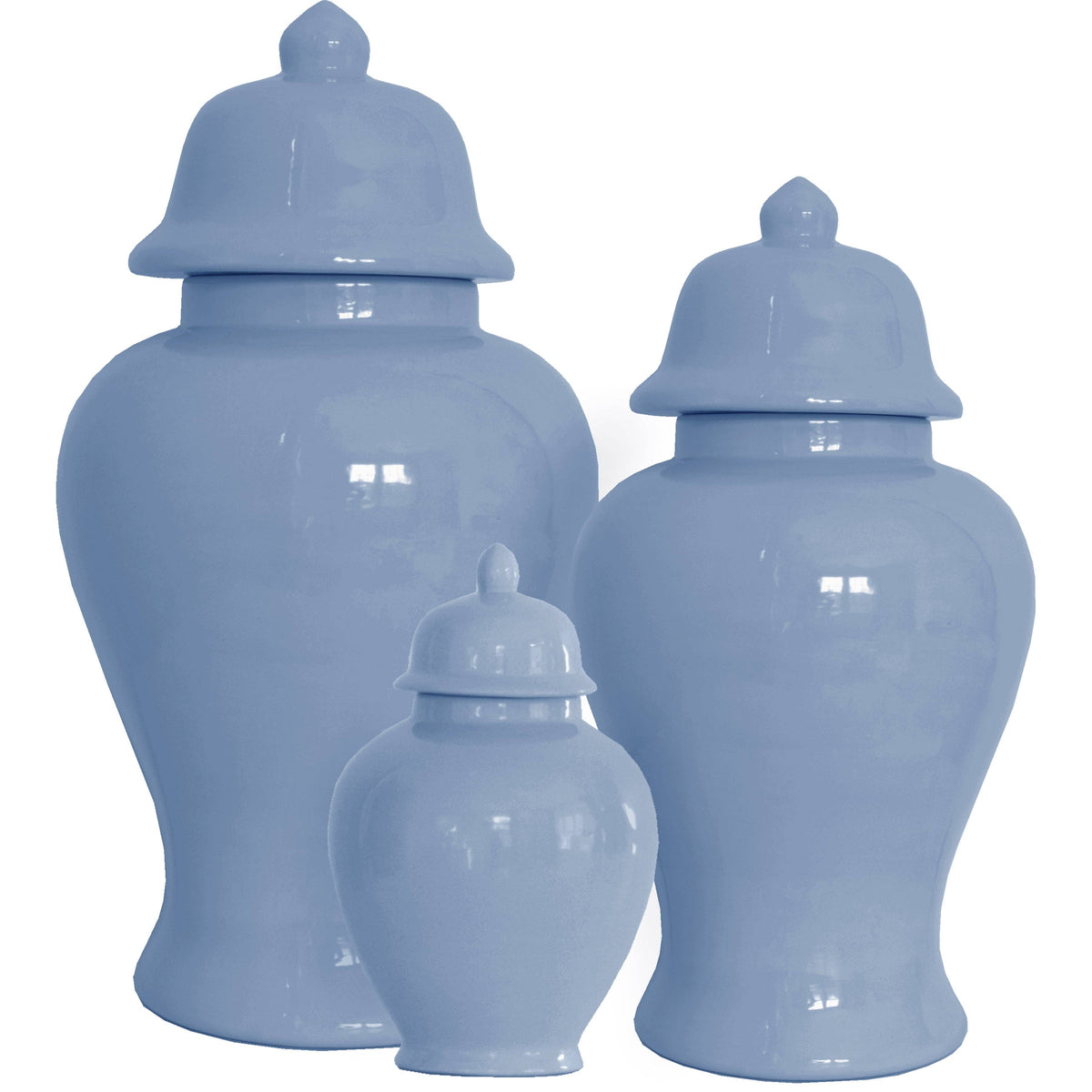 French Blue Ginger Jars: Small
