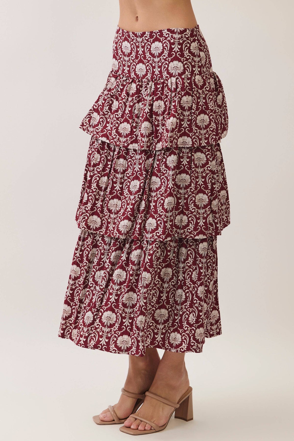 Merlot Ruffle Skirt