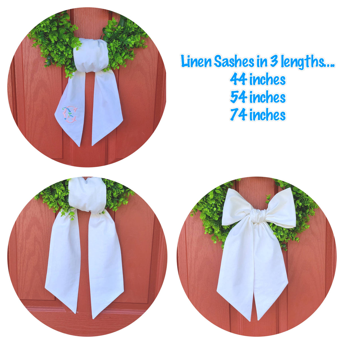 Linen Blend Sashes: Lime Green / 44 inches