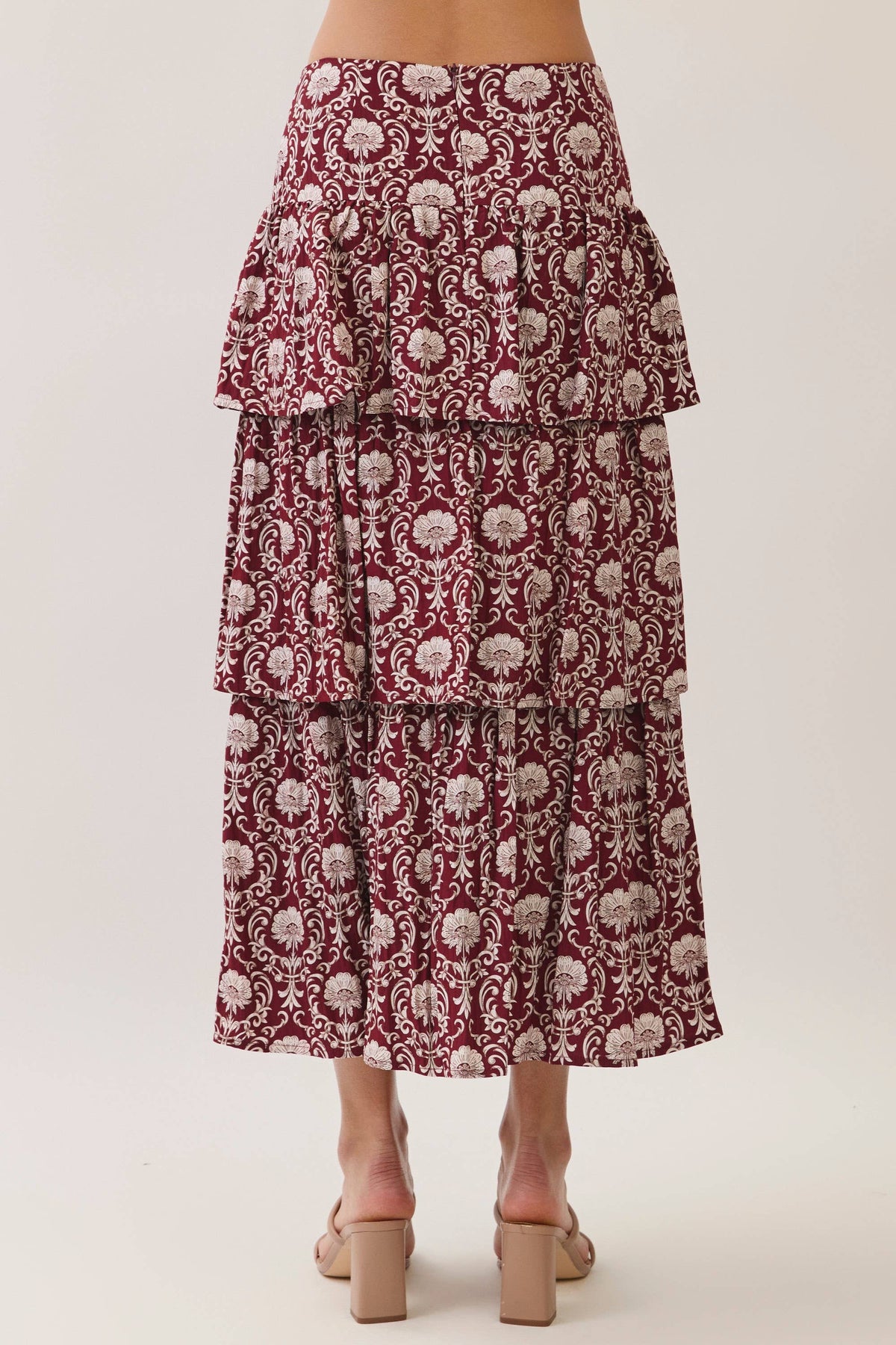 Merlot Ruffle Skirt