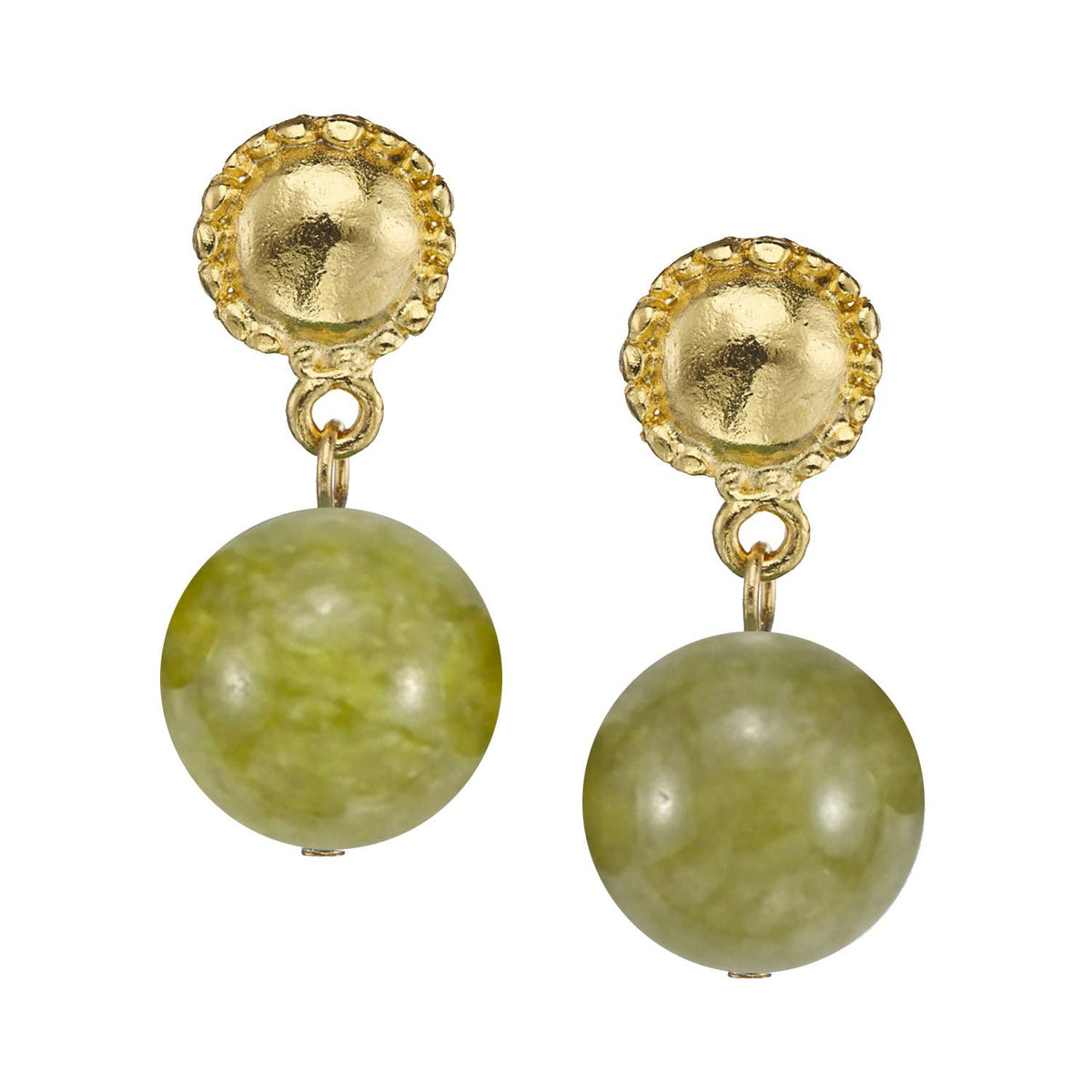 Matcha Green Quartz Drop Earrings