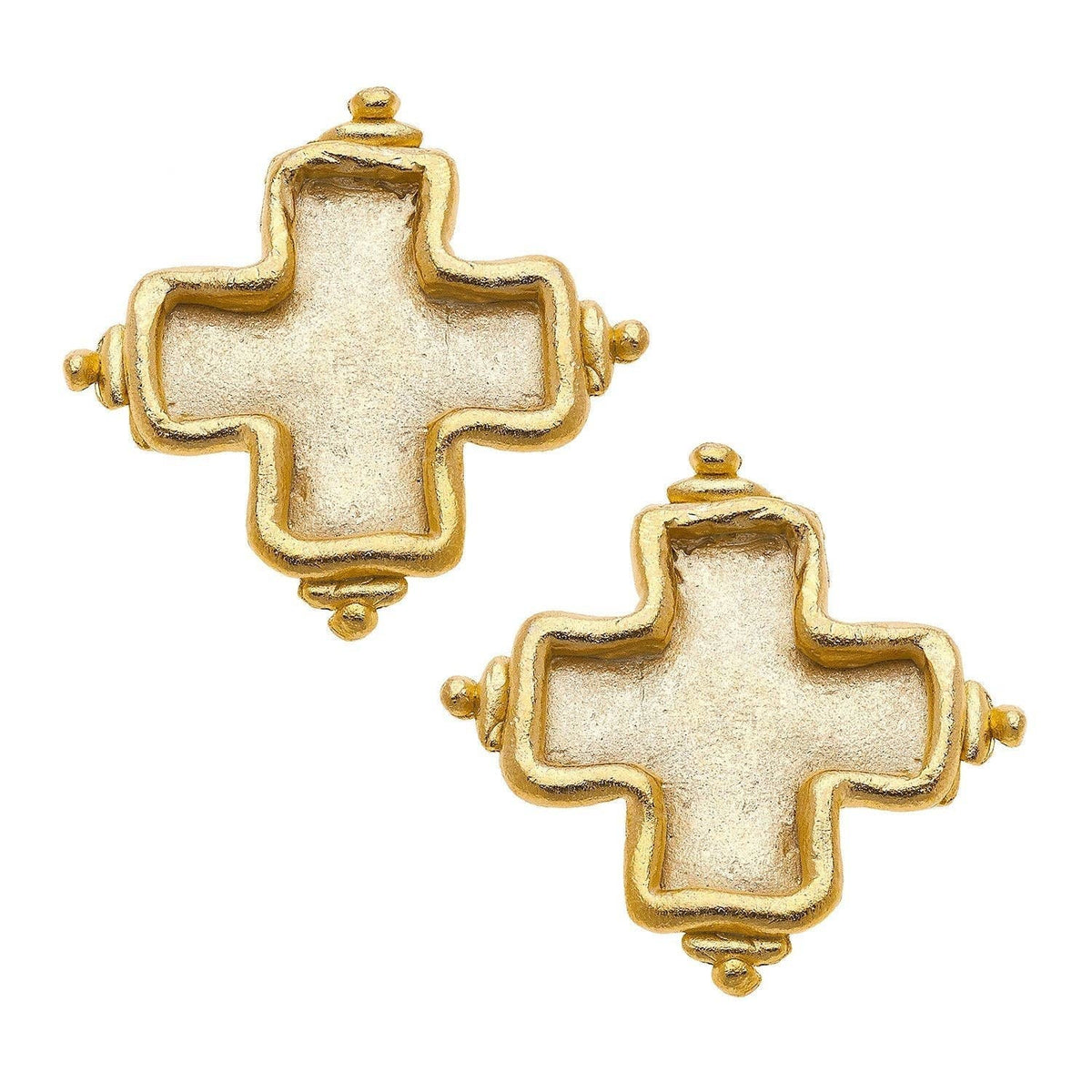 Mary Cross Studs