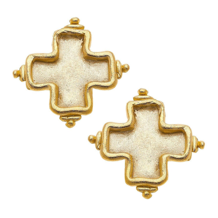 Mary Cross Studs