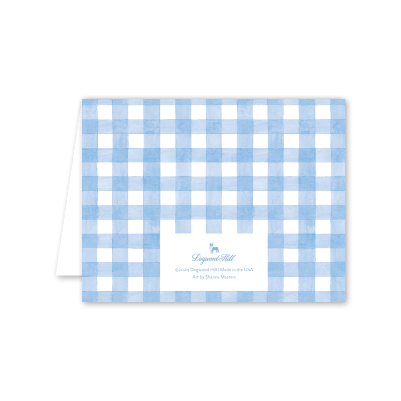 Gingham Baby Blue: Single Card