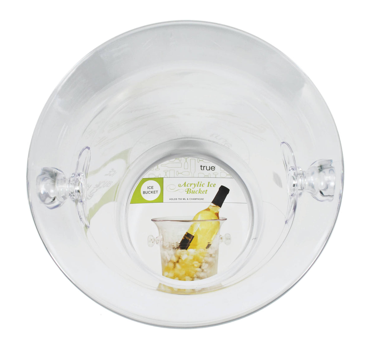 Acrylic Ice Bucket with Knob Handles