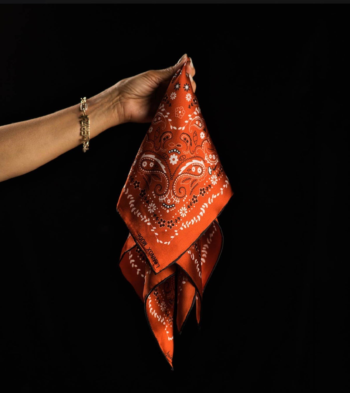 Mulberry Silk Paisley Bandana -Double-Sided Scarf