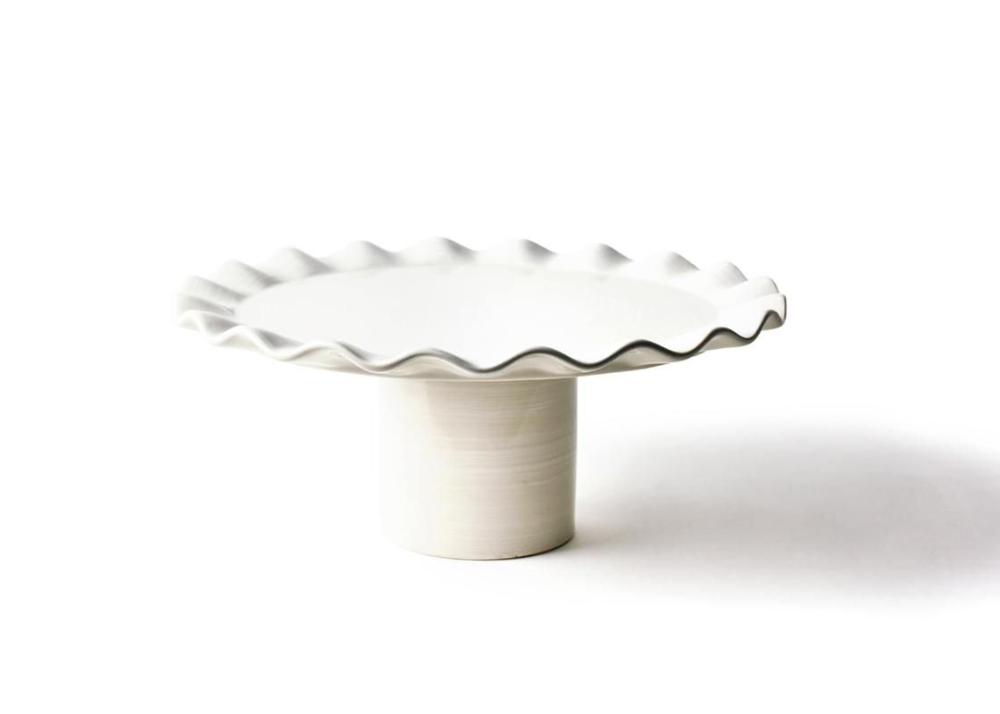 Signature White Ruffle Large 14in Cake Stand
