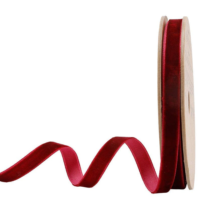 23 Colors | 3/8" Velvet Ribbon | 10 Yard Roll: Bay Leaf