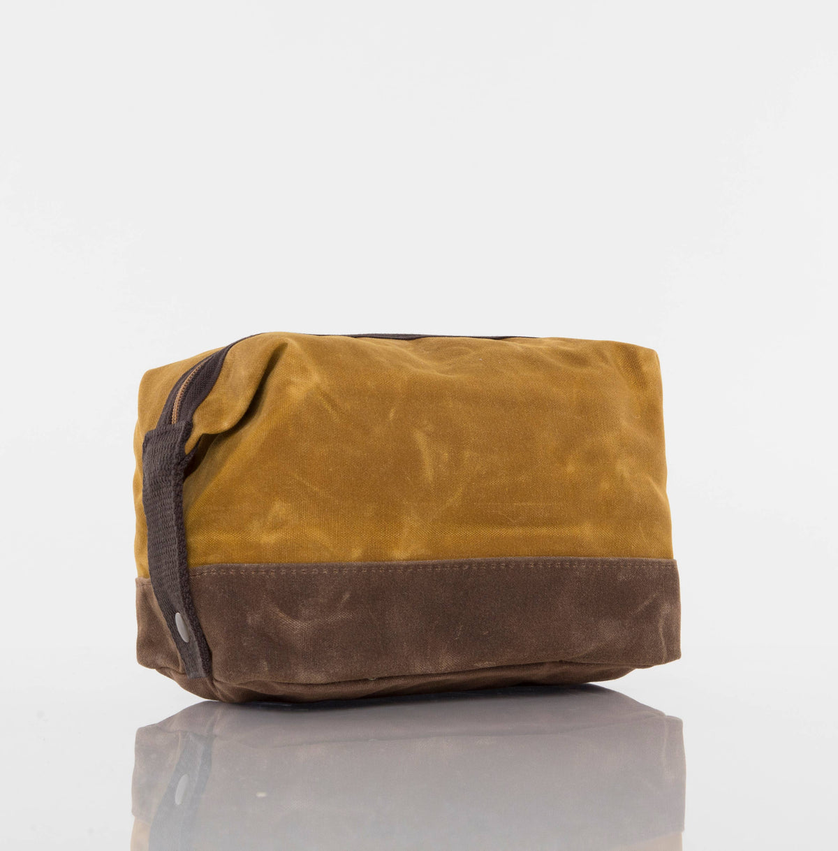 Waxed Dopp Kit: Khaki