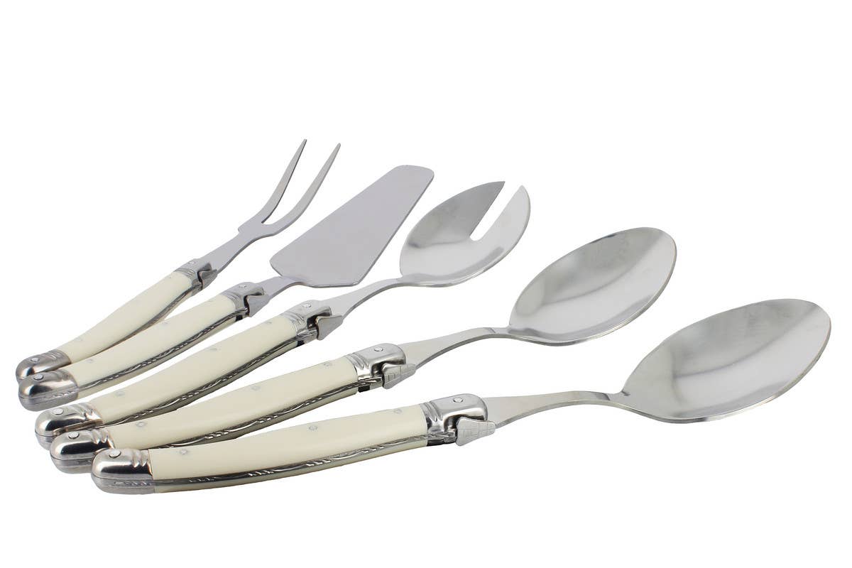 French Home Laguiole 5 Piece Hostess Set - Faux Ivory