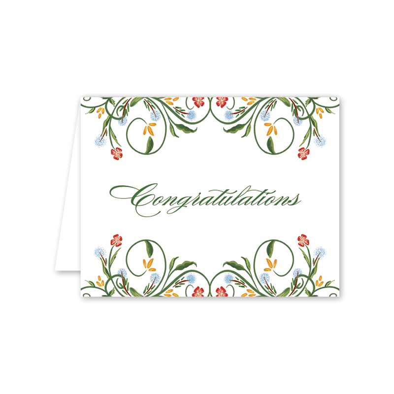 Gilded Blooms Congratulations: Single Card