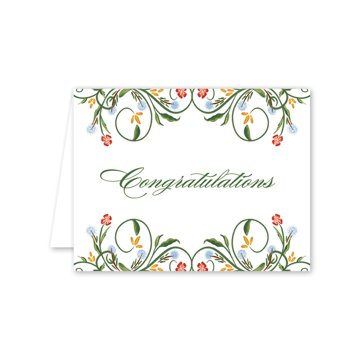 Gilded Blooms Congratulations: Single Card