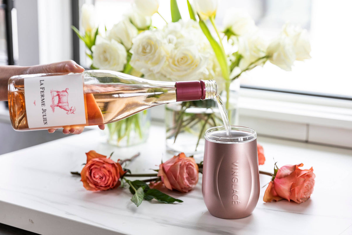 Copper Wine Gift Set with Glass Lined Wine Glass Pair