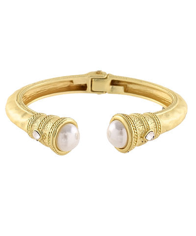 Pearl + Diamond Hinge Cuff