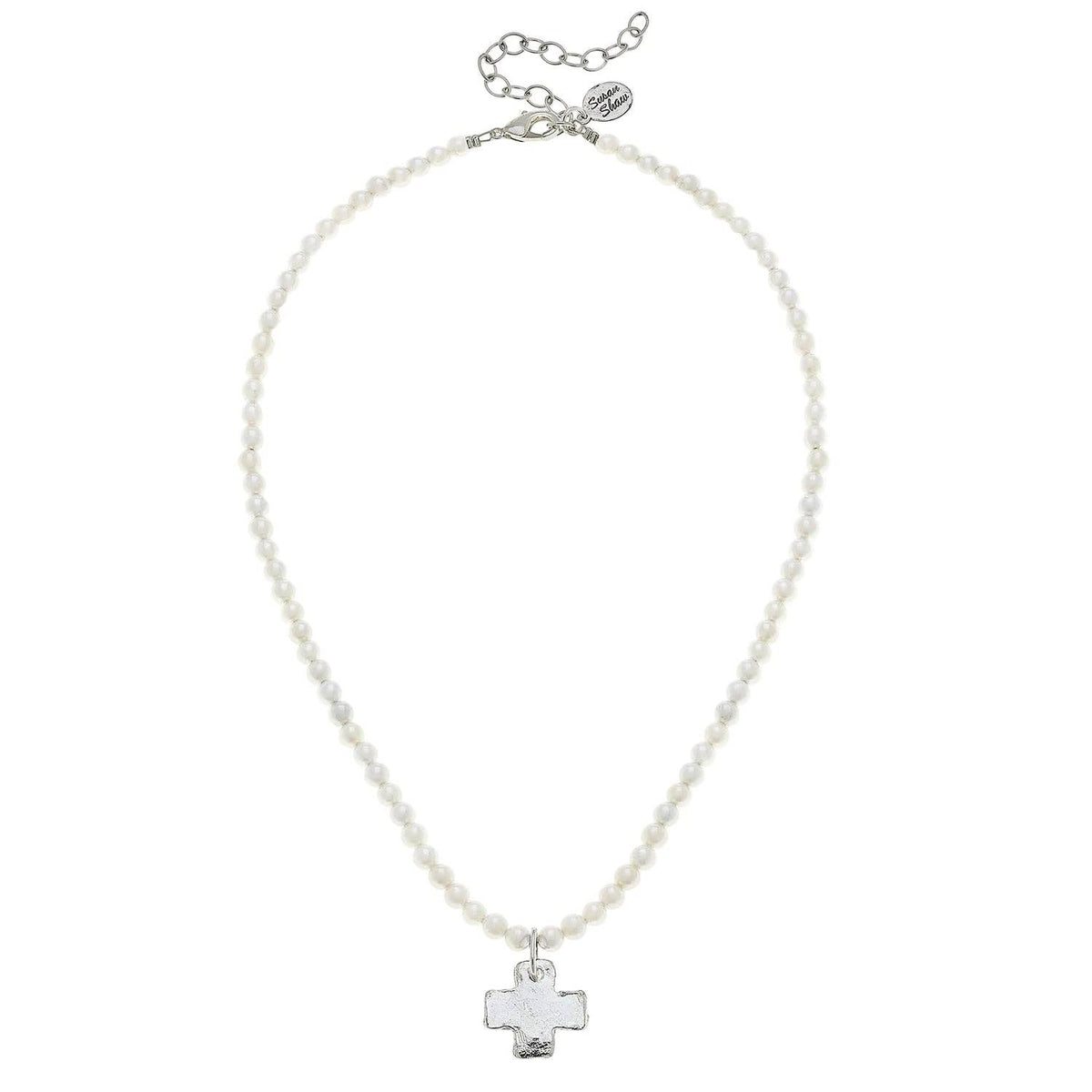 Silver Alys Cross Necklace: Silver