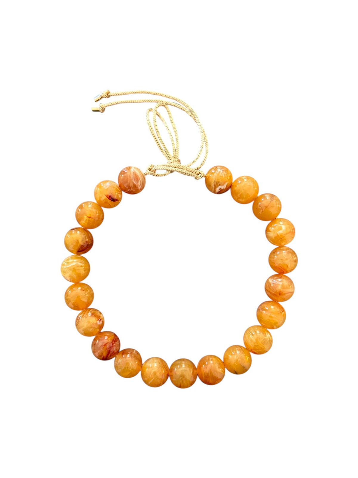 Chunky Beaded Necklace - Sunset Citrine