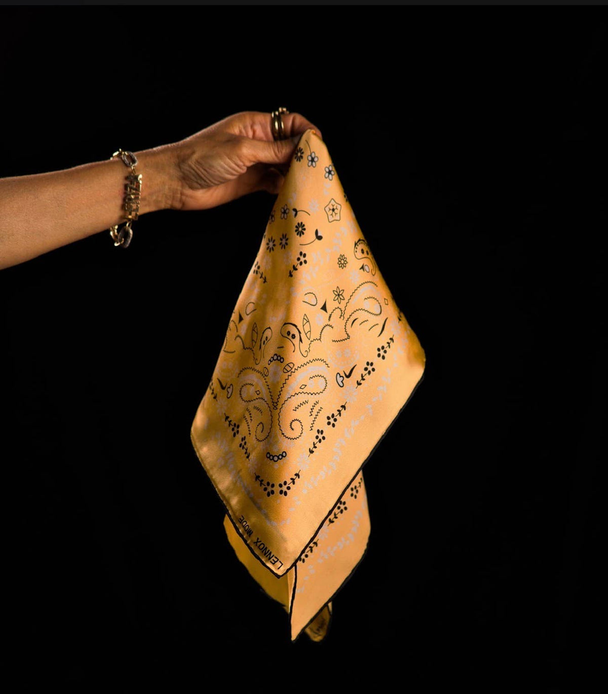 Mulberry Silk Paisley Bandana -Double-Sided Scarf