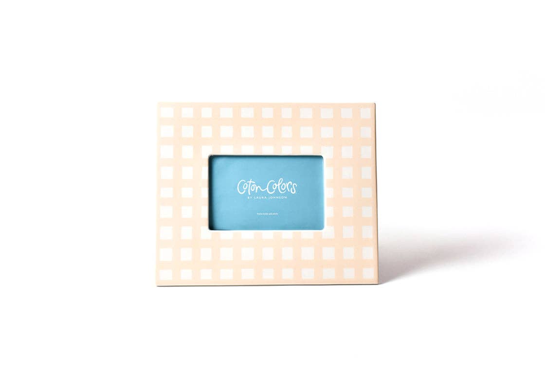 Pink Gingham Rectangle Frame