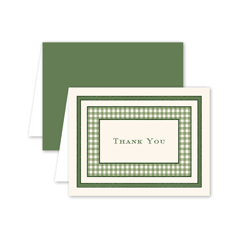 Maison de Frédéric Green Thank You: Single Card