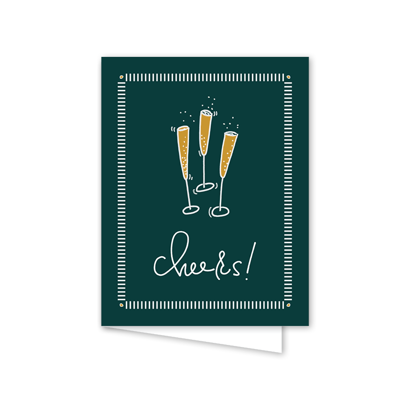 Champagne Toast Cheers: Single Card