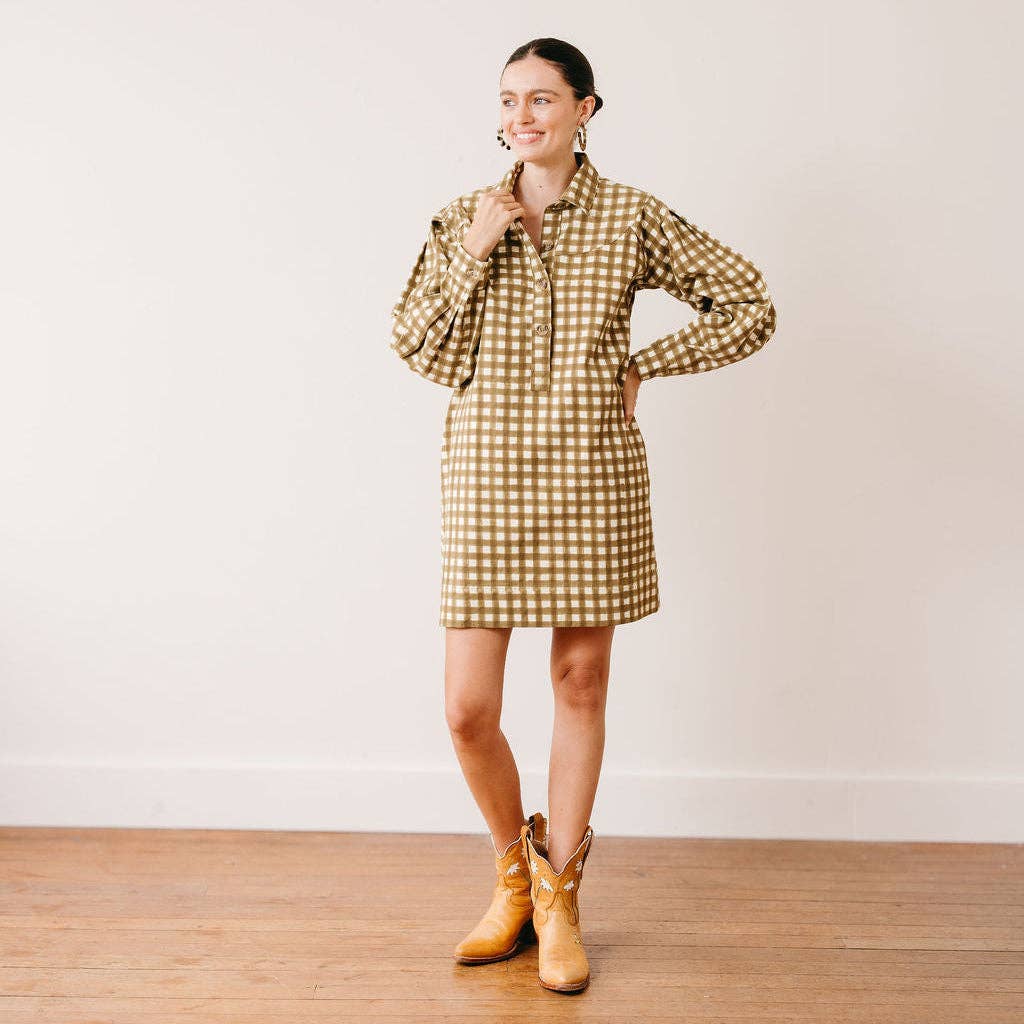 Painted Gingham Marlowe Dress