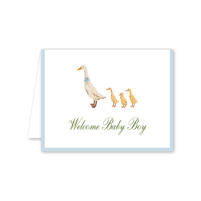 Cottagecore Blue Duckling Baby: Single Card