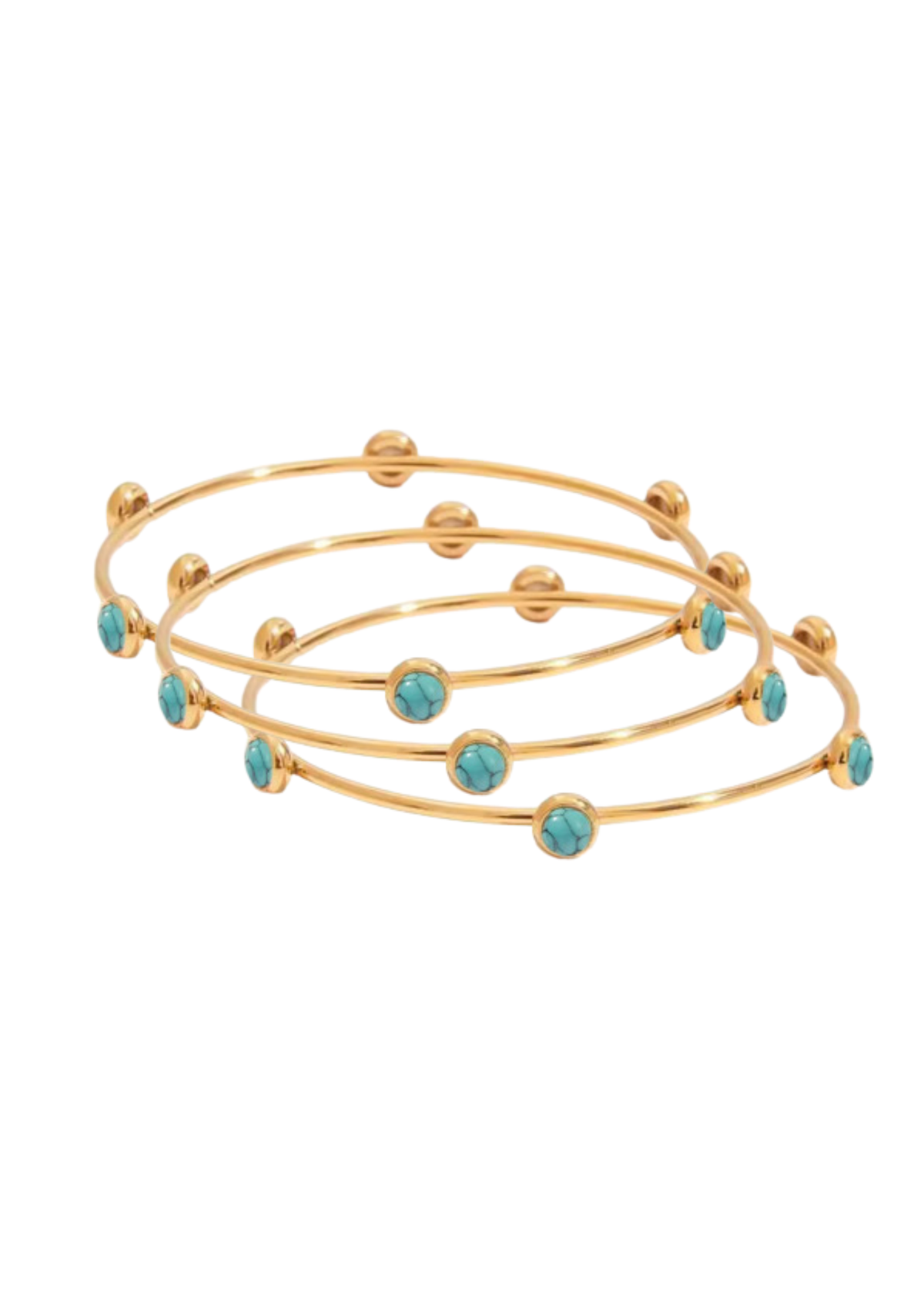 Lula Trio Bangle Bracelet Set Turquoise
