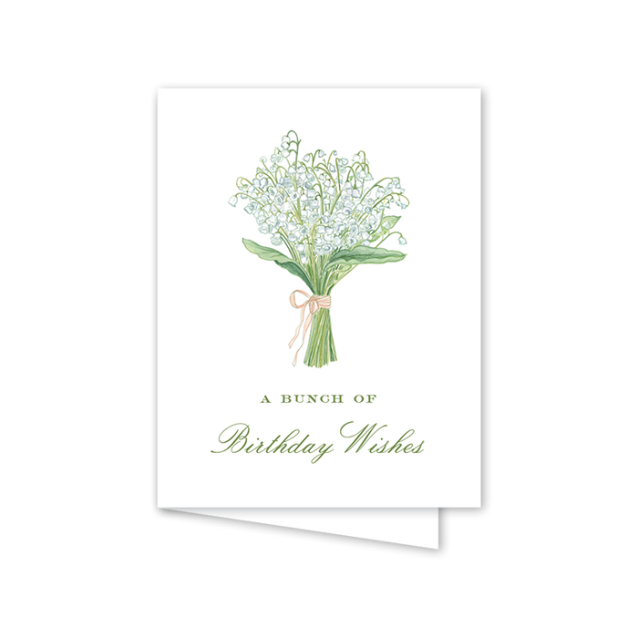 Lily of the Valley Birthday Card: Single Card