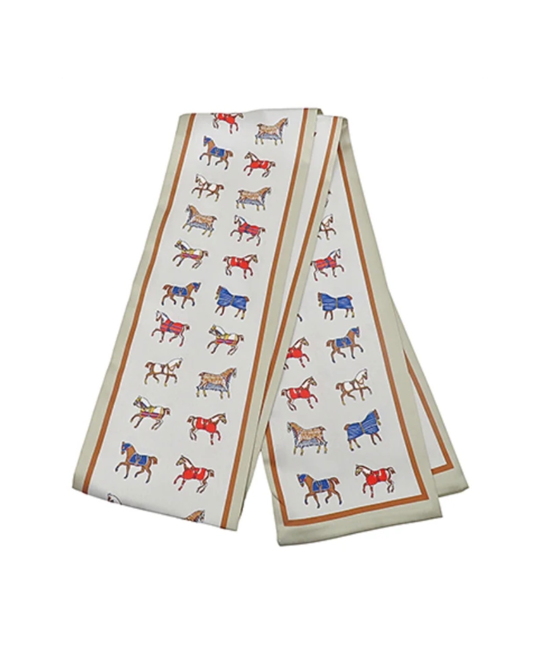 Multicolor Equestrian Twilly Scarf