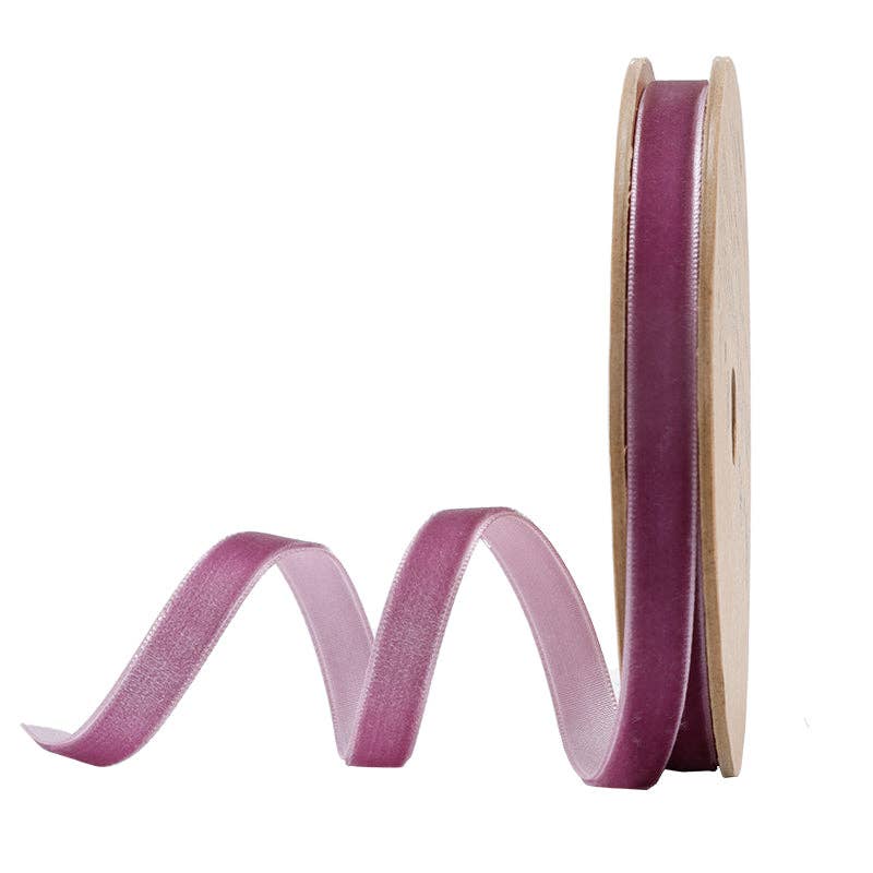 23 Colors | 3/8" Velvet Ribbon | 10 Yard Roll: Scarlet