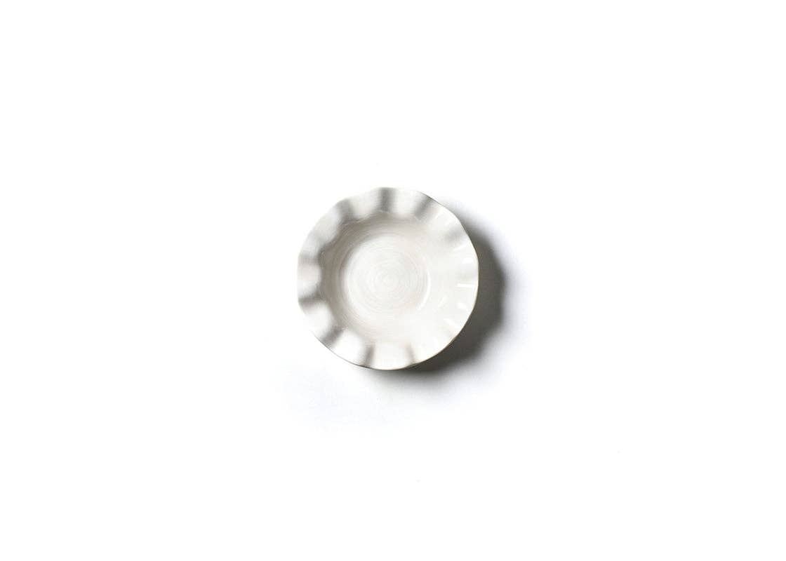 Signature White Ruffle Flare Small Bowl