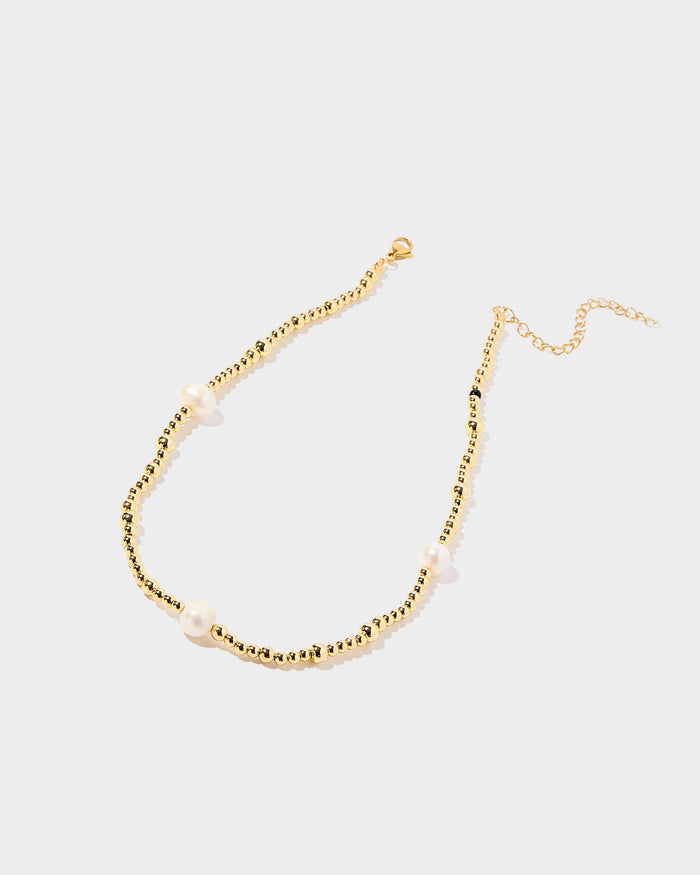 Hopeful Beaded Pearl Necklace