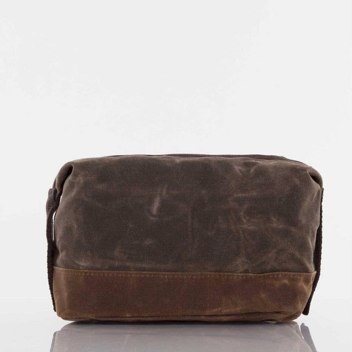 Waxed Dopp Kit: Olive