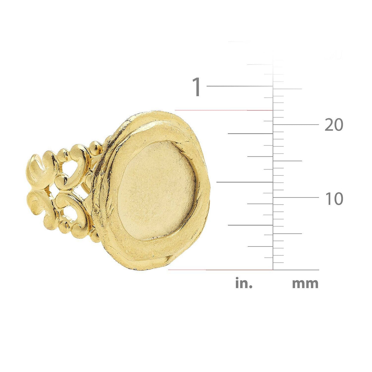 Handcast Gold Adjustable Ring